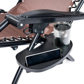 4Home Ogrodowe krzesło leżakowe Relax, brązowy