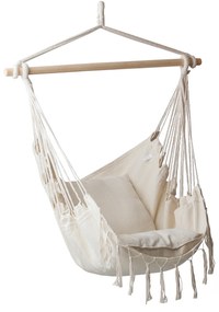 Krzesło brazylijskie z poduszkami 100 x 90 cm ecru PATIO