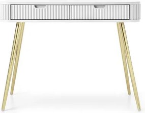 ZURI Toaletka T-103 biała | złote nogi