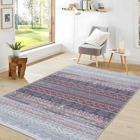 Fioletowo-szary dywan odpowiedni do prania 160x230 cm Vintage Stripe – Mila Home