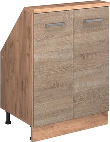 Szafka kuchenna na dach skośny sonoma 60x46x81.6 r-line