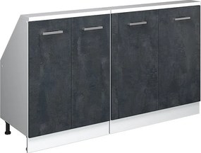 Szafka kuchenna na dach skośny czarny beton 140x46x81.6 r-line