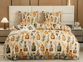 PrzytulneMieszkanie.pl PrzytulneMieszkanie.pl Pościel z mikrofibry APOTHECARY kremowe Rozmiar pościeli: 2 szt 70 x 90 cm | 200 x 220 cm