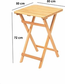 Stolik ogrodowy Lavia Brown, 60 cm, 60 cm