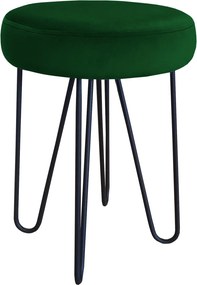 Taboret Venus tkanina Welur stelaż metalowy STOŁEK LOFT : Kolor Stelaża - Czarny , Kolor tkaniny - VELVET - MG25, Typ tkaniny - Velvet