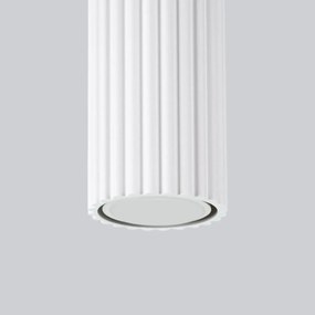 Plafon KARBON 30 biały ryflowany SOLLUX  LIGHTING