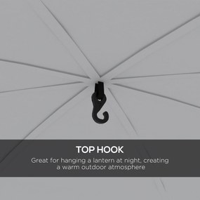 Outsunny Event Shelter 3,5 x 3,5m Pawilon z Hakiem Wodoodporny Zimowy Ogród Pawilon Jasnoniebieski