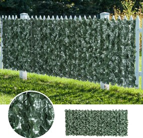 Outsunny Sztuczny żywopłot, imitacja pnącza, 240cm x 100cm. Kolor zielony