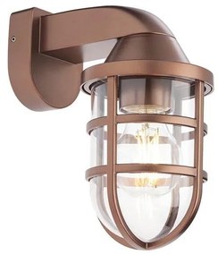 Redo 90206 - Lampa ścienna zewnętrzna CAGE 1xE27/28W/230V IP44 miedź
