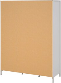 Trzydrzwiowa szafa z lustrem i szufladami Madrid, biały mat