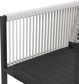 Outsunny Zestaw Mebli Ogrodowych 5-częściowy Jasnoszary+Czarny | Aosom PL