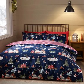 Niebieska pościel dwuosobowa 230x220 cm Ski Village – Catherine Lansfield