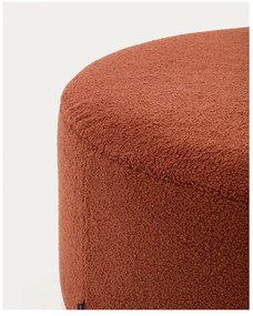 Puf z materiału bouclé w kolorze terakoty Kaeli – Kave Home