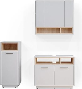 Zestaw mebli łazienkowych biały 80x40x64 beatrice