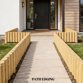 Outsunny Płot ogrodowy z drewna 176 cm x 30 cm, elementy płotu dla ogrodu, rabat kwiatowych i bariera dla zwierząt | Aosom PL