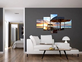 Obraz - Zachód słońca na Mauritiusie (125x70 cm)