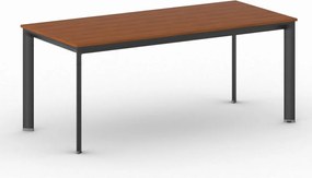 Stół konferencyjny do biura PRIMO INVITATION, 180x80 cm, czarna podstawa, czereśnia
