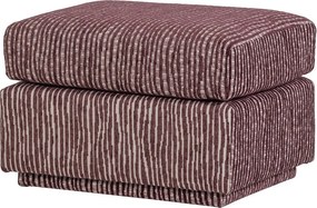 Bordowy tapicerowany podnóżek Lou – WOOOD