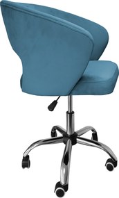 Fotel obrotowy AURA tkanina Welur krzesło biurowe : Kolor Stelaża - Chrom, Kolor tkaniny - VELVET - MG33, Typ siedziska - Siedzisko obrotowe 360°, Typ tkaniny - Velvet