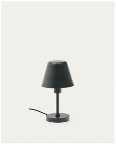 Ciemnozielono-czarna marmurowa lampa stołowa z metalowym kloszem (wysokość 32 cm) Calina – Kave Home