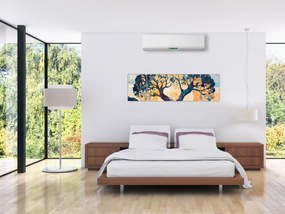 Obraz – Mozaika – słońce i drzewo II. (170x50 cm)
