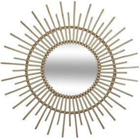 Lustro na ścianę w plecionej ramie, lustro ozdobne, lustro okrągłe, lustro do przedpokoju, lustro łazienkowe, lustra dekoracyjne