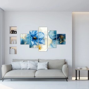 Obraz - Kwiatowy, malowany tuszem (125x70 cm)