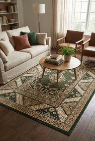 Zielony dywan orientalny E1-B72