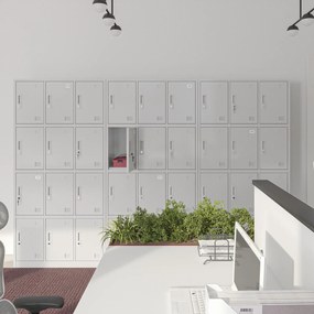 Szafa BHP z 12-skrytkami 90x40x185 cm Marcin szara