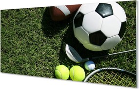 Szklany Panel Sprzęt do Tenisa na Trawie