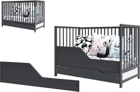 Barierka do łóżeczka 120/60 tapczanik sofka - antracyt