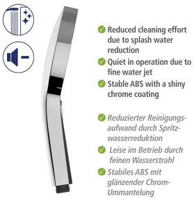 Zestaw prysznicowy ze stali nierdzewnej w kolorze błyszczącego srebra 120 cm Soft Water – Wenko