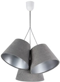 Szaro-srebrna lampa wisząca stożki - EXX68-Botina