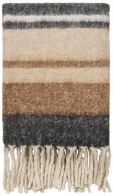Brązowy koc z mieszanki wełny 130x170 cm Carmel – House Nordic
