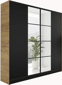 Szafa EDEN 4D M4 Dąb Craft/Czarny