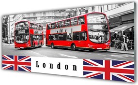 Szkło Dekoracyjne do Kuchni Czerwony Autobus W Londynie