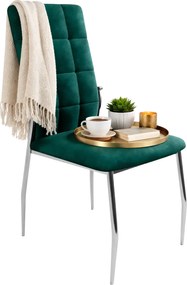 Zielone nowoczesne pikowane krzesło glamour R2-E98