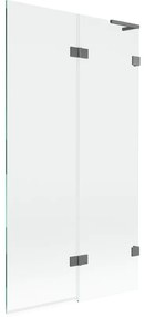 Mexen Lunar L parawan nawannowy 2-skrzydłowy prawy 100 x 150 cm, transparent, gun metal - 897L-100-100-95-00-P