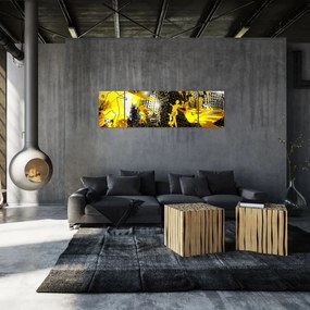 Obraz - Piłka nożna w wielkim mieście (170x50 cm)