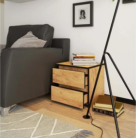 Szafka nocna AKORD CL2 Dąb Craft 40 cm 2 szuflady kolor Dąb Craft mat 40x35x40 cm