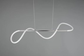 Metalowa lampa wisząca LED ze ściemniaczem w kolorze srebra Argos – Reality