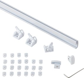 Szyna sufitowa aluminiowa Premium pojedyncza 180cm biała - komplet