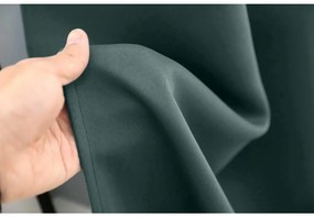 Turkusowa zasłona OXFORD 140x250 cm Zawieszanie: Metalowe pierścienie