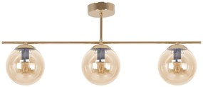 Złoto-bursztynowa trzypunktowa lampa sufitowa - 18X A672 T9-N28