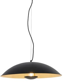 Wisząca lampa vintage czarna ze złotem 60 cm - Emilienne Nowoczesny Oswietlenie wewnetrzne
