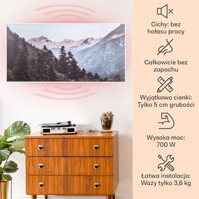 Klarstein Wonderwall Art Smart 700W Panel na Podczerwień W Formie Obrazu Góry