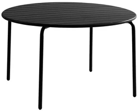 Stół ogrodowy okrągły śr. 110 cm z metalu - Czarny - MIRMANDE marki MYLIA