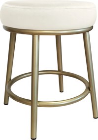 Taboret Ben tkanina Welur stelaż metalowy STOŁEK LOFT : Kolor Stelaża - Złoty, Kolor tkaniny - VELVET - MG50, Typ tkaniny - Velvet