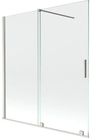 Mexen Velar parawan nawannowy 2-skrzydłowy rozsuwany 150 x 150 cm, transparent, nikiel szczotkowany - 896-150-000-01-97