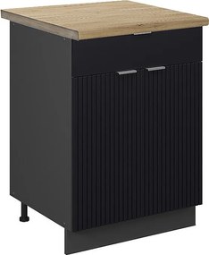 Szafka dolna do kuchni czarne paski 60x60x82 fame-line